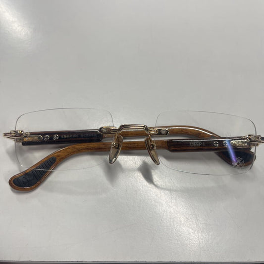 Chrome Hearts Glasses Deep 1 Brown Gold
