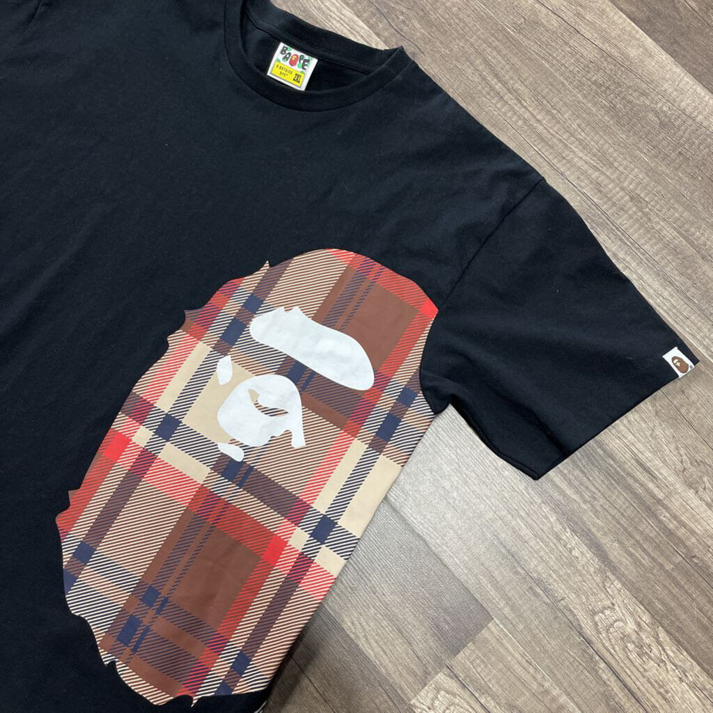 Bape Burberry T-shirt Black