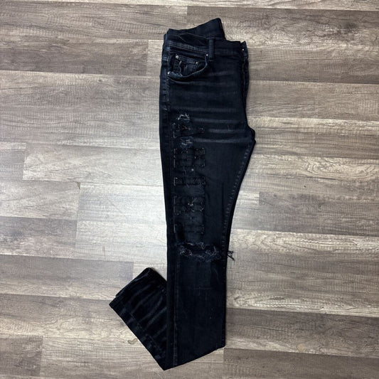 Amiri Jean Oblique Logo Black