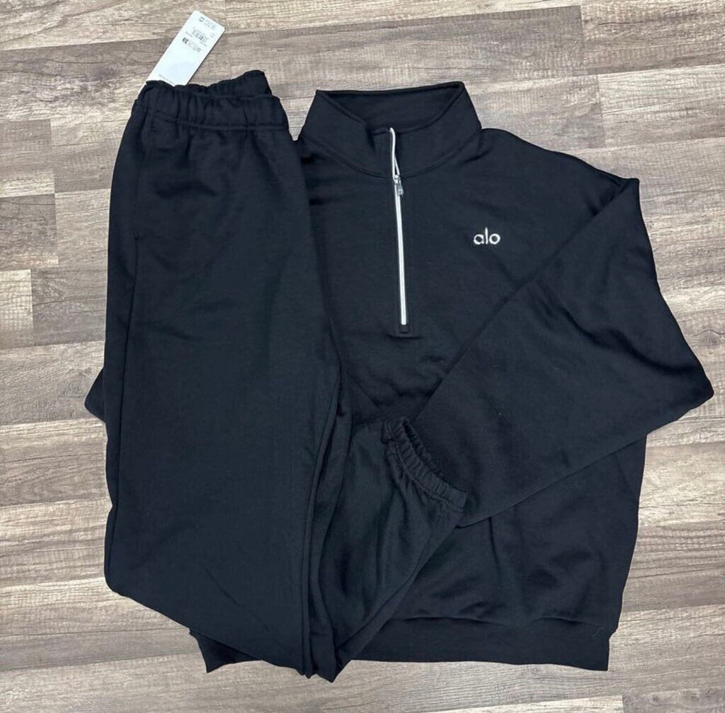 Alo Quarter Zip Black Set