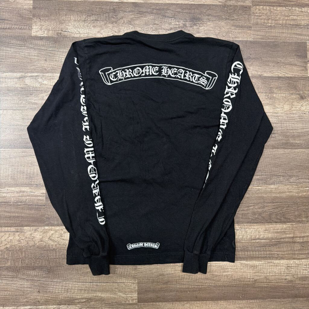Chrome Hearts L/S Scroll Logo Black