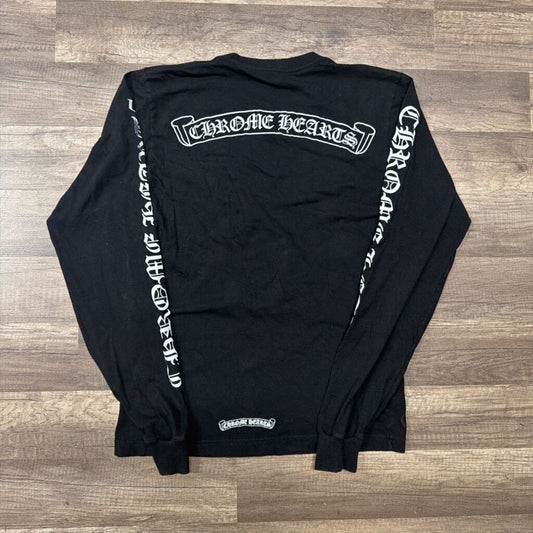 Chrome Hearts L/S Scroll Logo Black