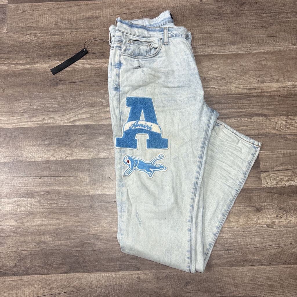 AmIri Varsity Patch Jeans Blue