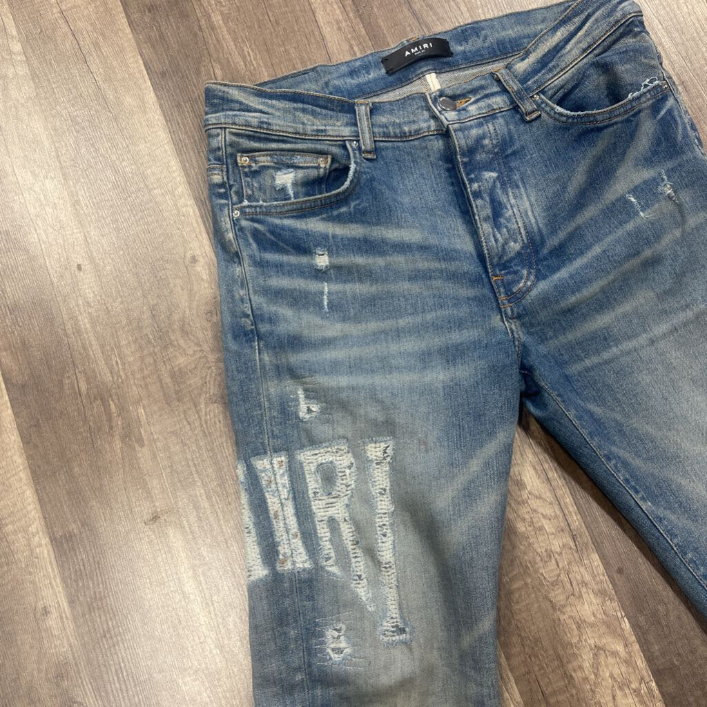 Amiri Jeans Stiched Logo Patch