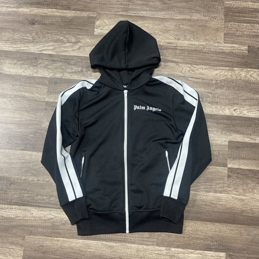 Palm Angels Zip Up Hoodie Black