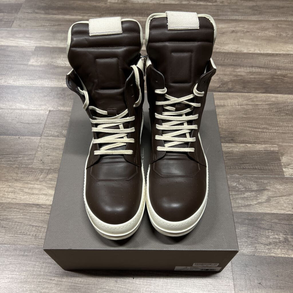 Rick Owens Geobasket Brown White