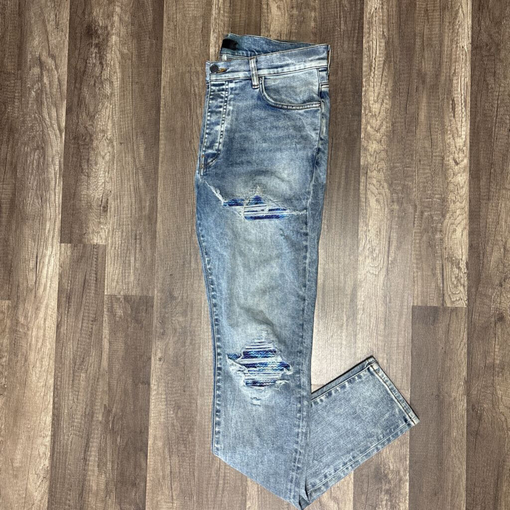 amiri jean mx 1 blue tie dye patch