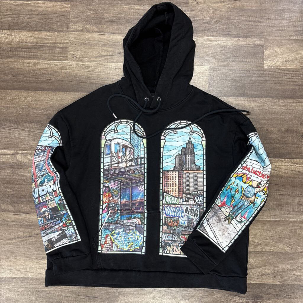 Who decides war hoodie black blue