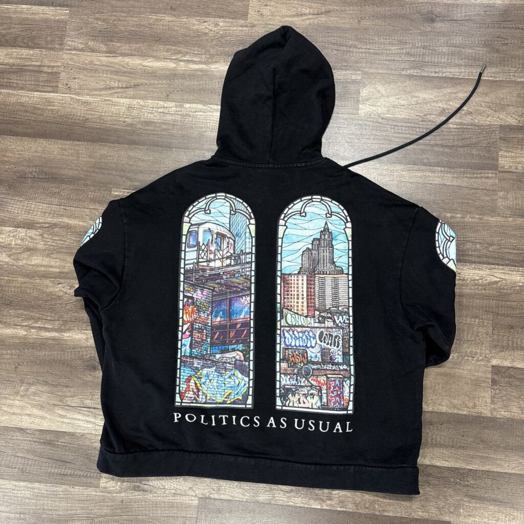 Who decides war hoodie black blue