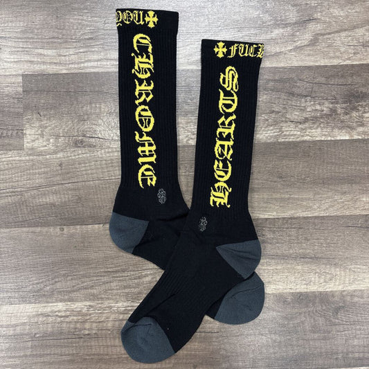 Chrome Heart Socks Black/Yellow