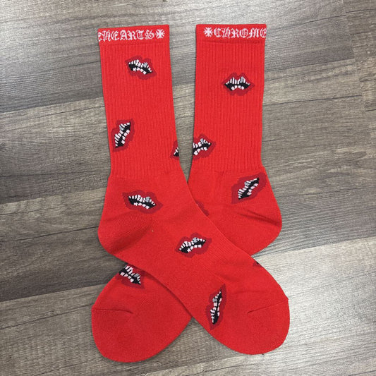 Chrome Heart Chomper Socks Red