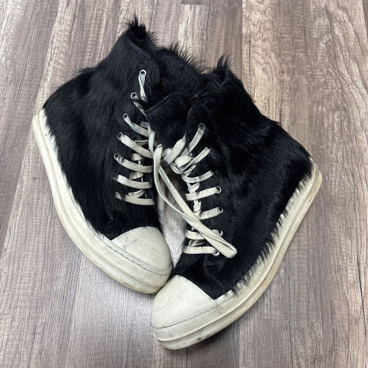 Rick Owens Black Fur High Top