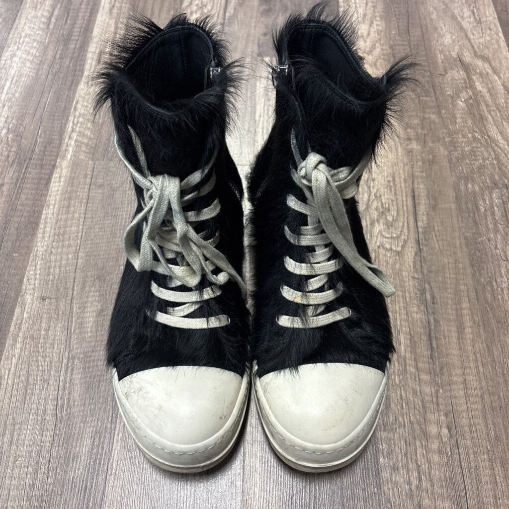 Rick Owens Black Fur High Top