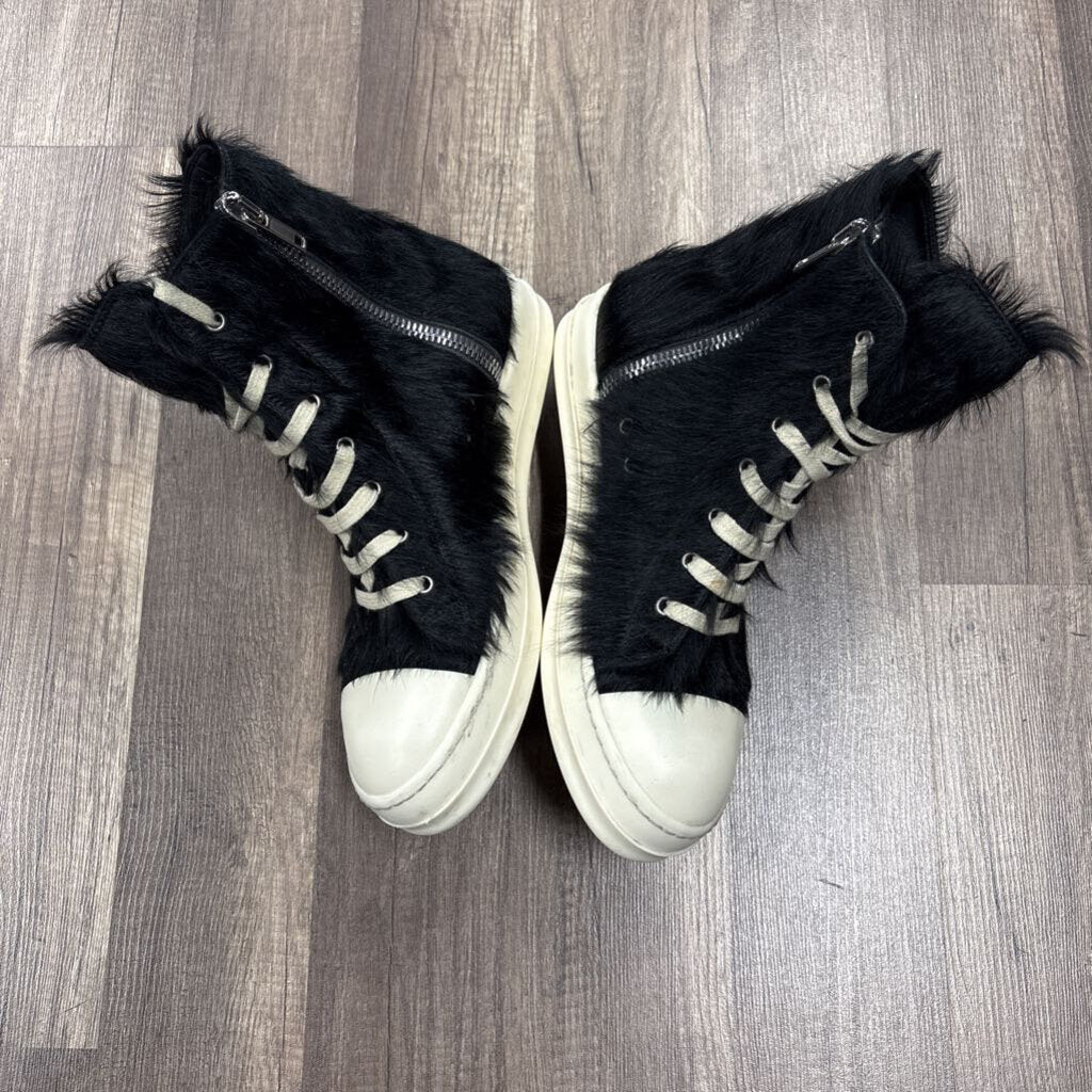 Rick Owens Black Fur High Top