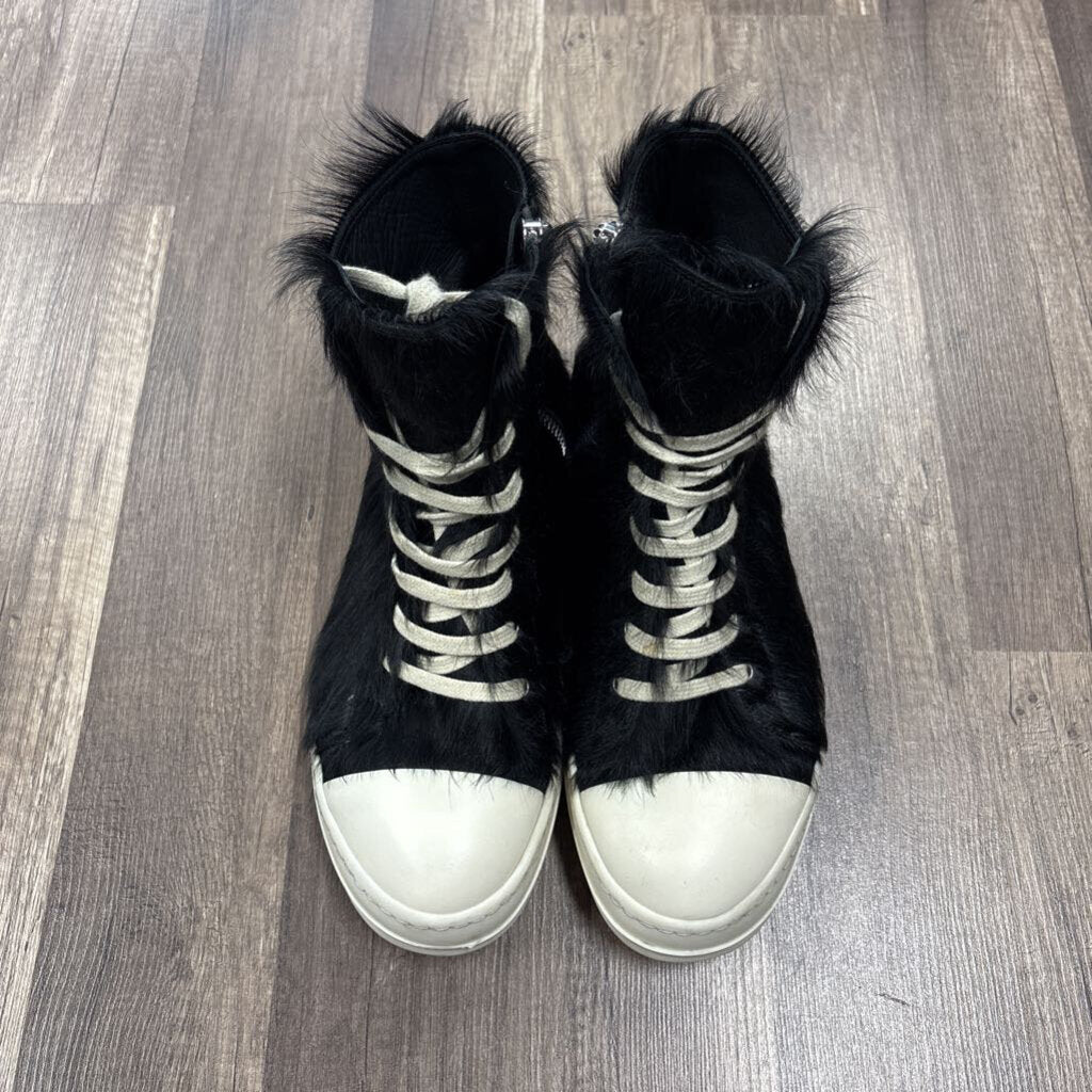 Rick Owens Black Fur High Top