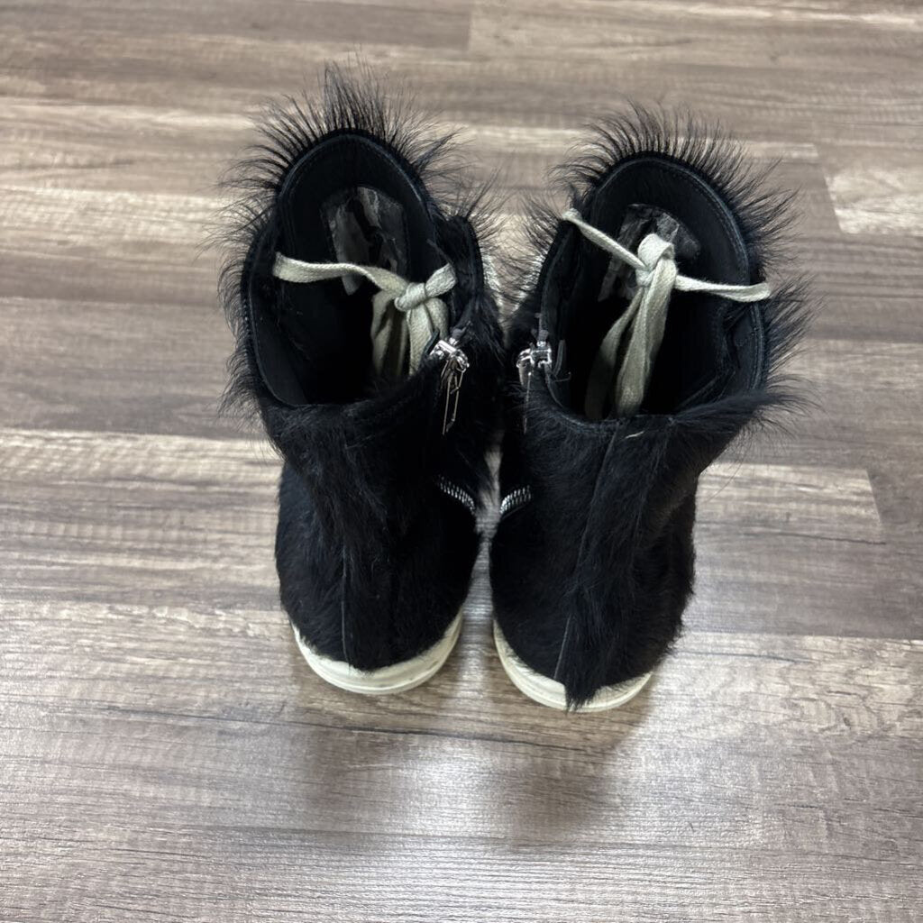 Rick Owens Black Fur High Top