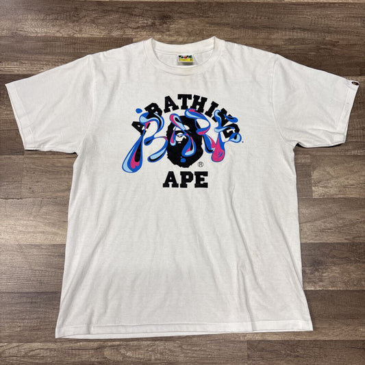 Bape Blue Purple Logo Shirt