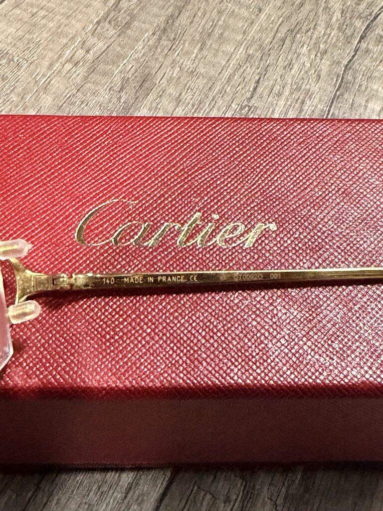 Cartier Gold Rimless Glasses