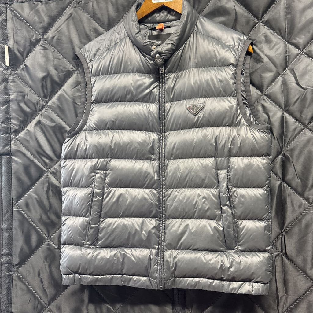 Prada Puffer Vest Grey
