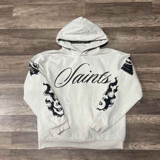 Saints Script logo hoodie tan