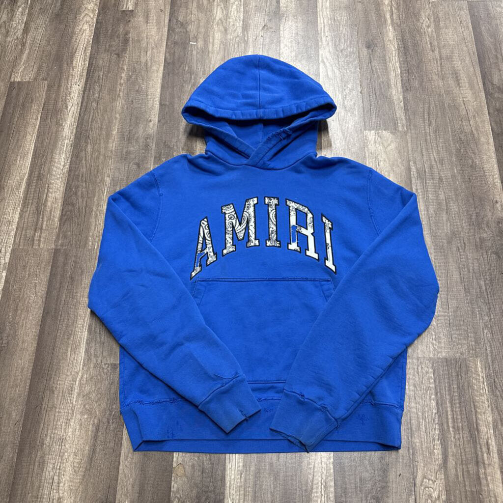Amiri Paisley Hoodie Blue