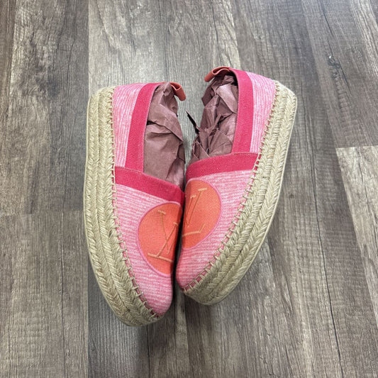 Louis Vuitton Pink Canvas Espadrille (No box)