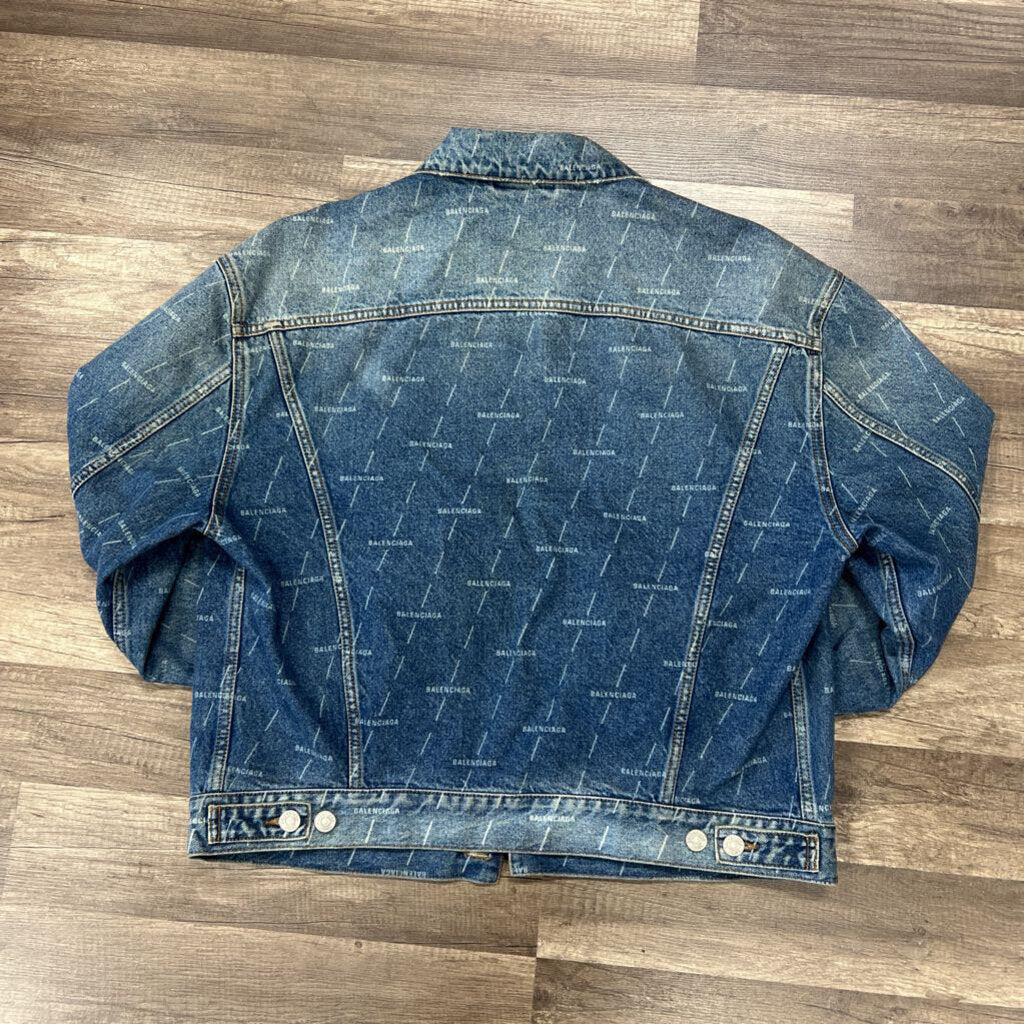 Balenciaga Jean Jacket Logo