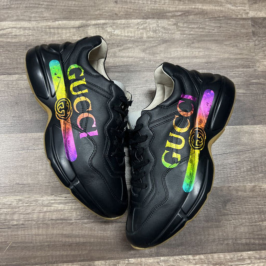 Gucci Rhyton Rainbow Logo Black