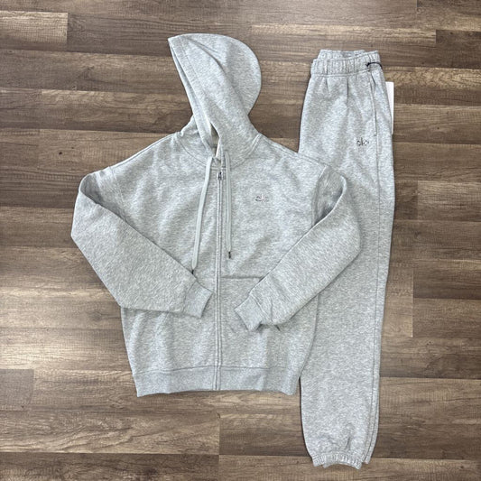 Alo full zip set grey