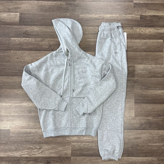 Alo full zip set grey