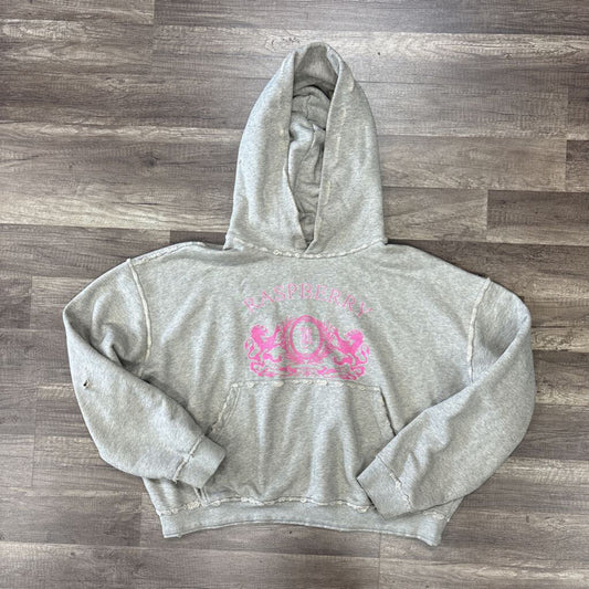Raspberry hills pullover grey pink