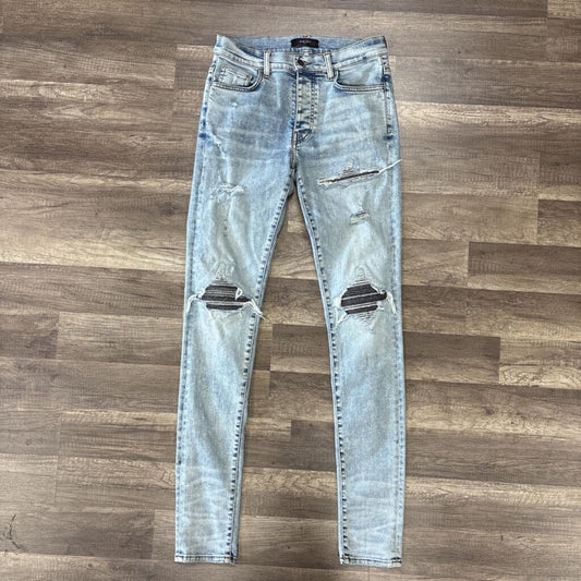 Amiri jean MX 1 blue glitter patch