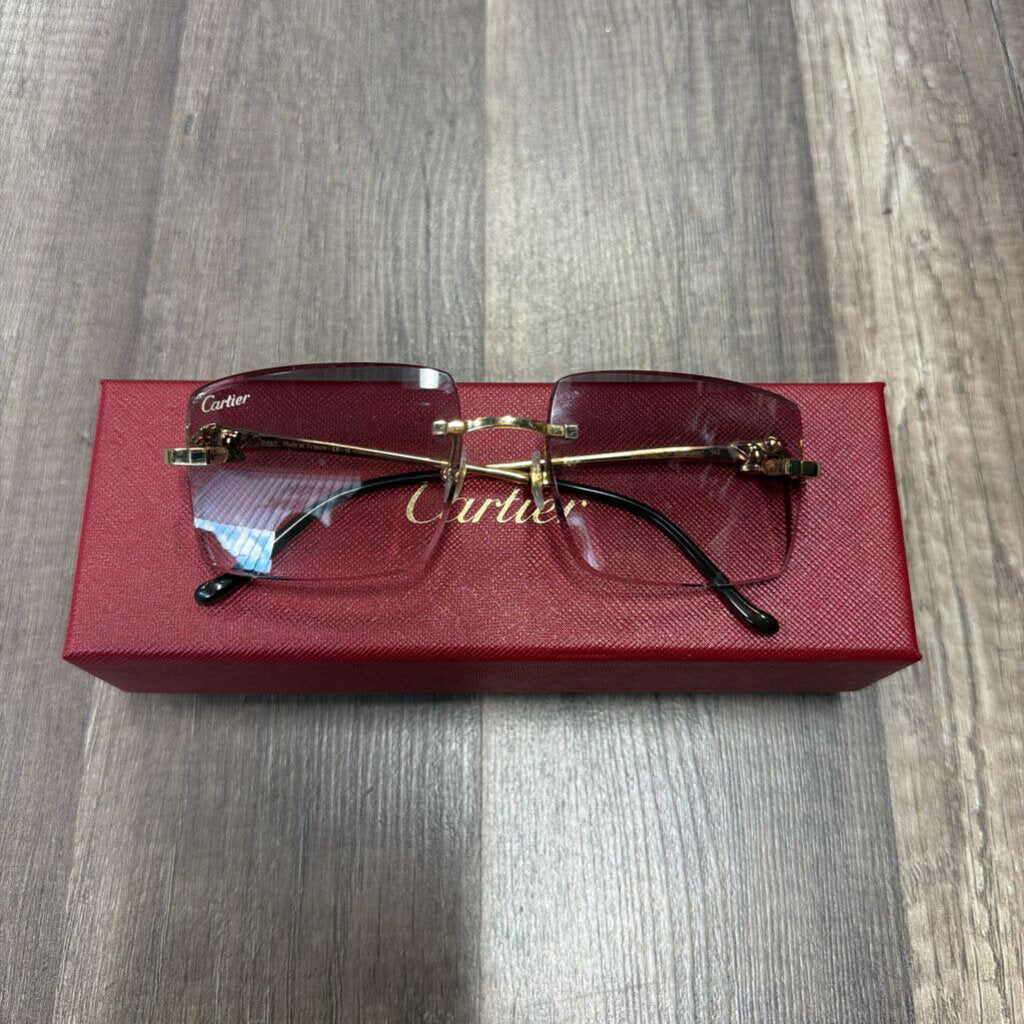 Cartier Gold Tinted Panther Glasses