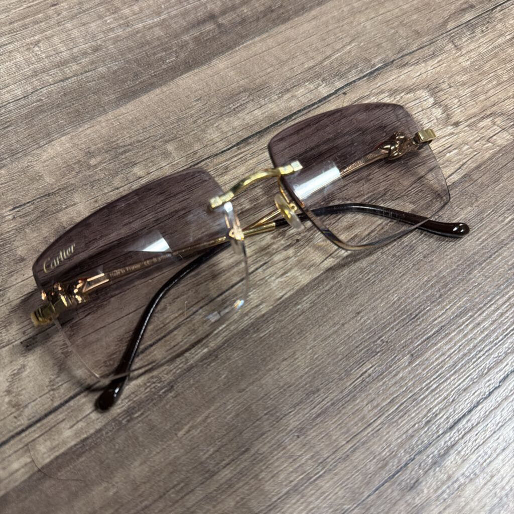 Cartier Gold Tinted Panther Glasses