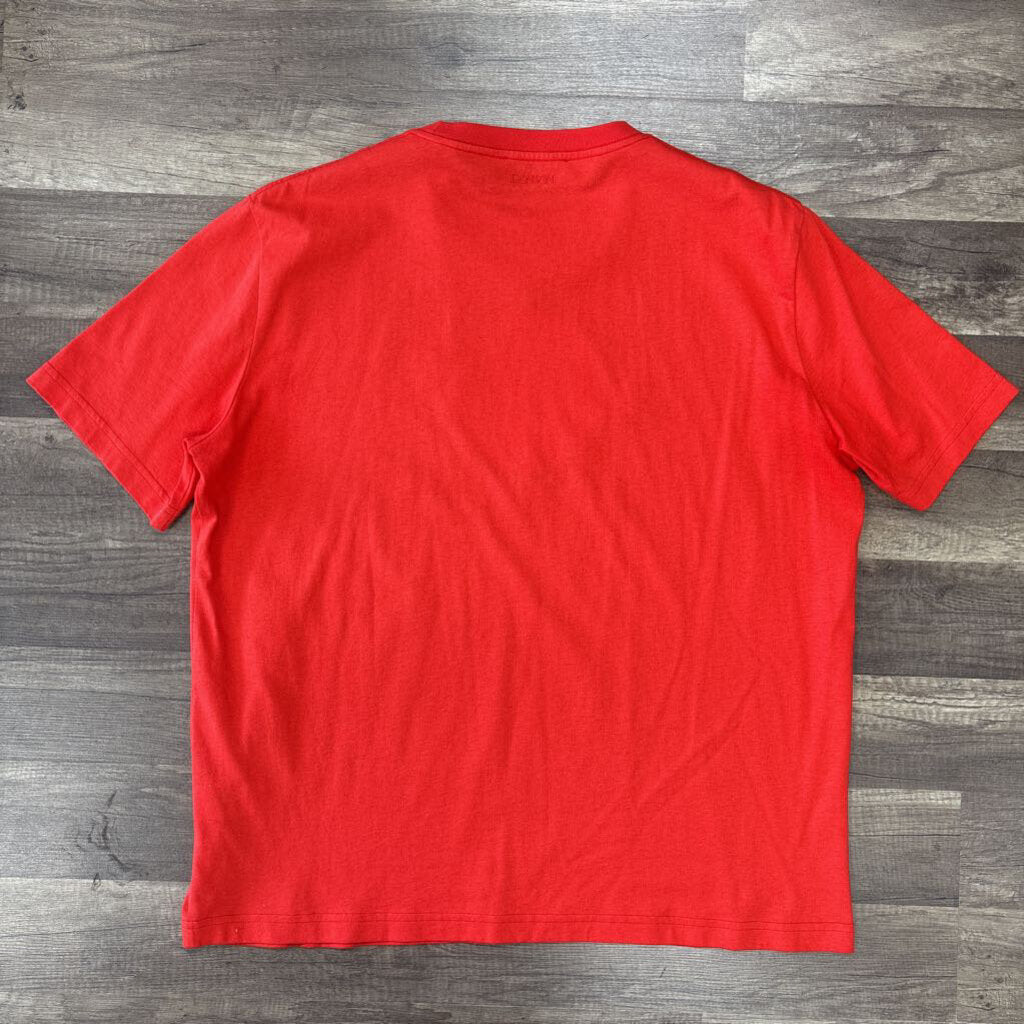 Lanvin paris graphic shirt red