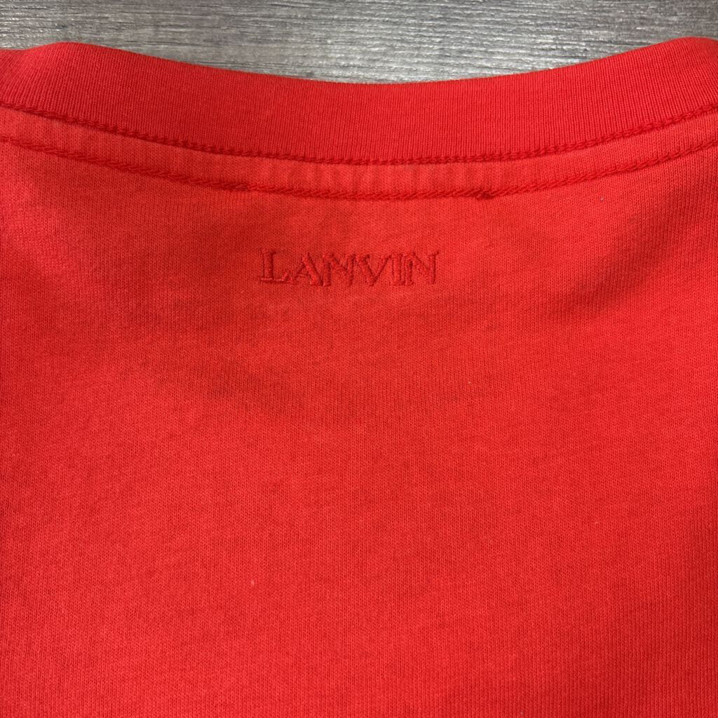 Lanvin paris graphic shirt red