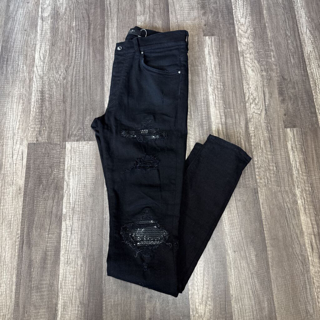Amiri Jean Mx1 Black Paisley