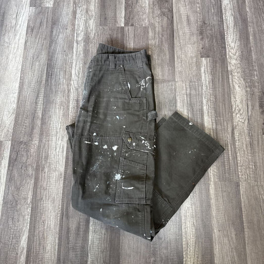 Carhartt Double Knee Brown Paint Splatter