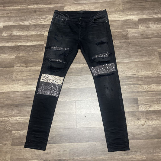 Amiri Mx-1 Black Bandana Jeans