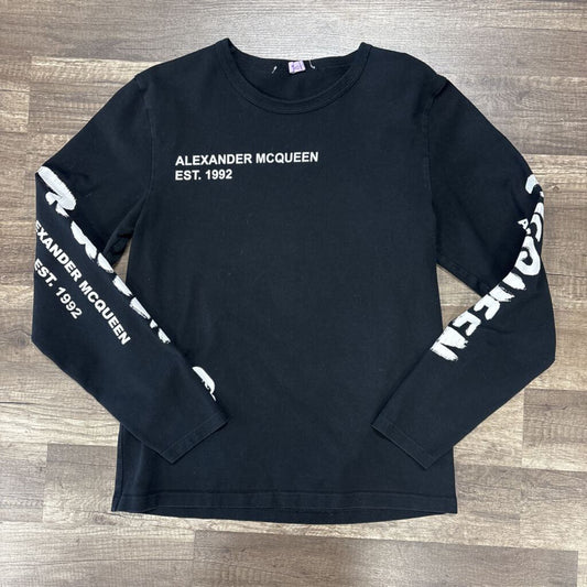 Alexander McQueen L/S T-shirt Black Skull Logo