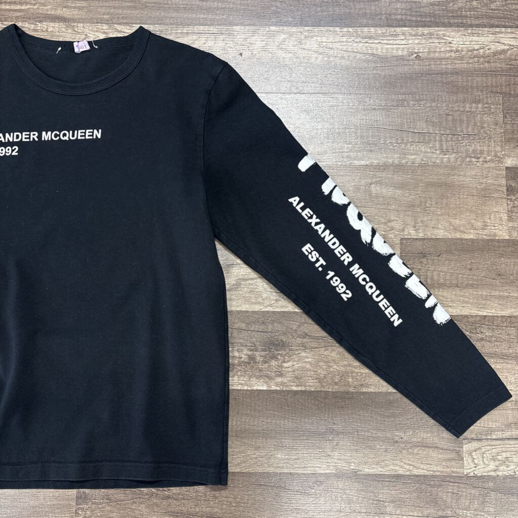 Alexander McQueen L/S T-shirt Black Skull Logo