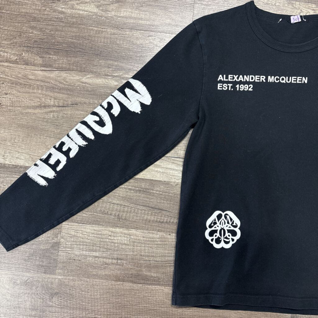 Alexander McQueen L/S T-shirt Black Skull Logo