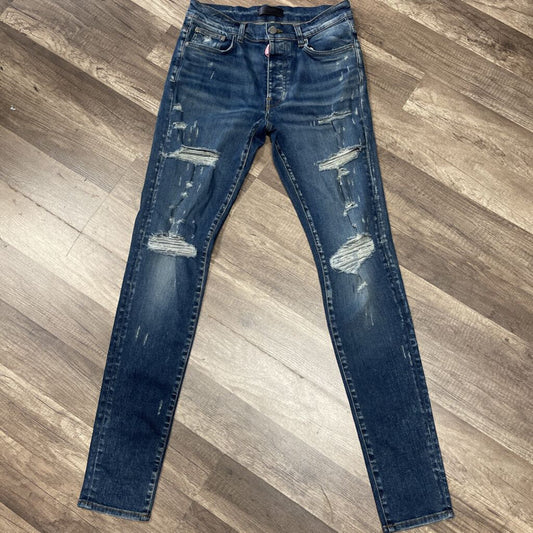 Amiri Jean Distressed Dark Wash
