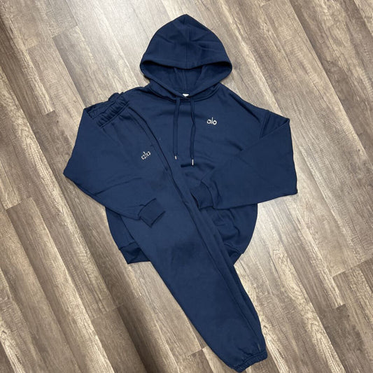 Alo Pullover Sweatsuit Navy Blue
