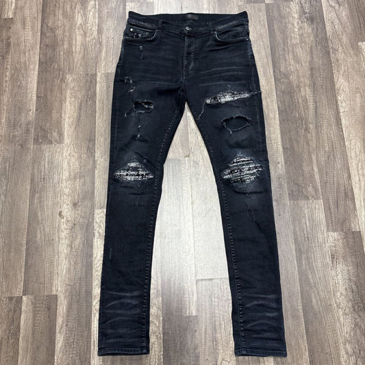 Amiri Jean Mx1 Black White Patch