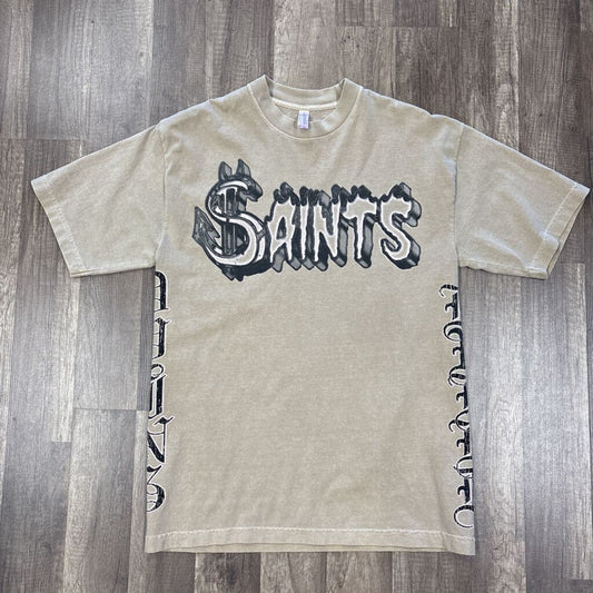 Saints Tan Pink Logo Shirt