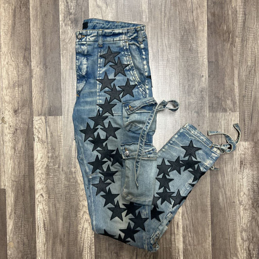 Amiri Jean blue cargo chemist