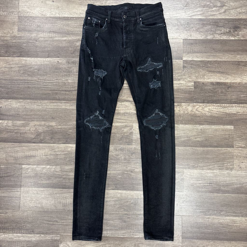 Amiri Mx1 Jean Black Wax Patch