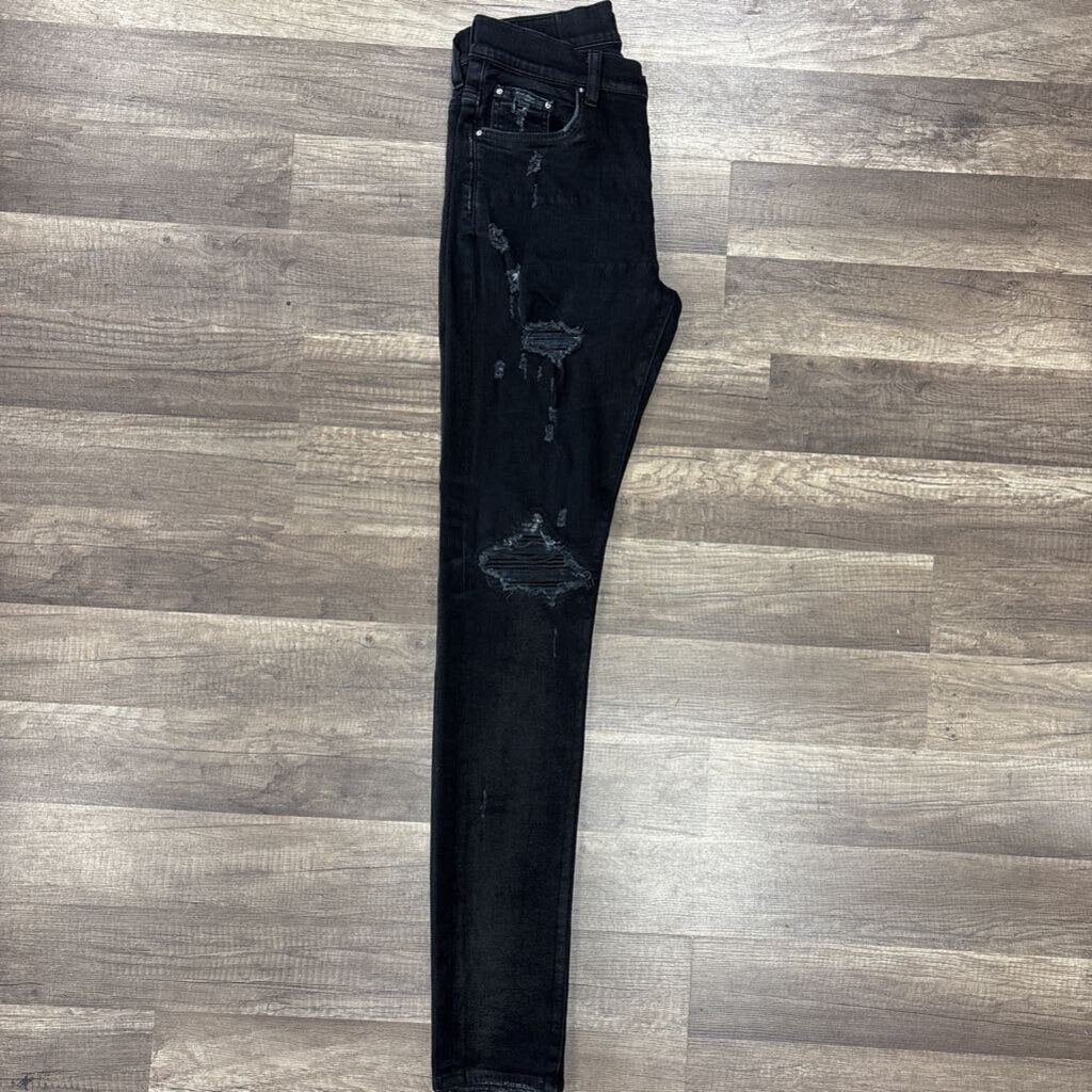 Amiri Mx1 Jean Black Wax Patch