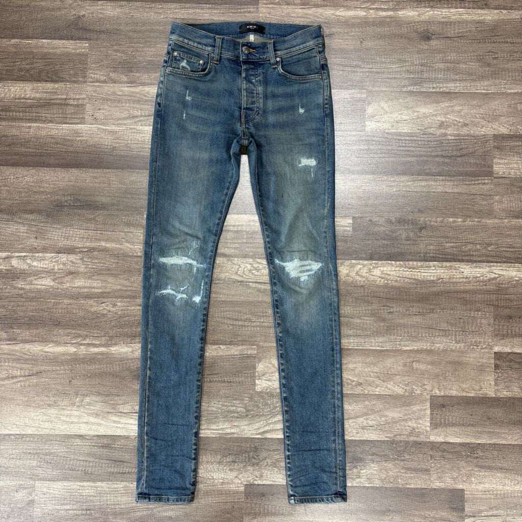 Amiri Jean Plain Distressed patch
